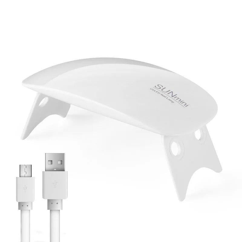 Imported China 6W Mini Nail Dryer Machine Portable 6 LED UV Manicure Lamp