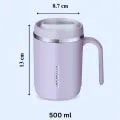 Coffee Mugs Hot Sale 500ml Purple Color 304 Stainless Steel Thermal Mug Breakfast Cup Travel Coffee Mugs