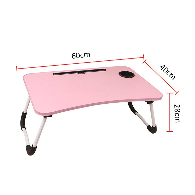 Portable Folding Laptop Stand Holder Study Table Desk Wooden Foldable Computer Desk for Sofa Tea Serving Table  60x40x28cm