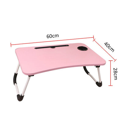 Portable Folding Laptop Stand Holder Study Table Desk Wooden Foldable Computer Desk for Sofa Tea Serving Table  60x40x28cm