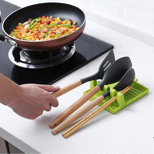 Spatula Spoon and Lid Holders with 4 Slots Random Colours