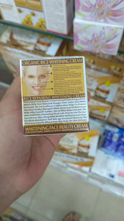 New High Quality 100% Organic Rice Repairing Cream For Instant and Natural Whitening