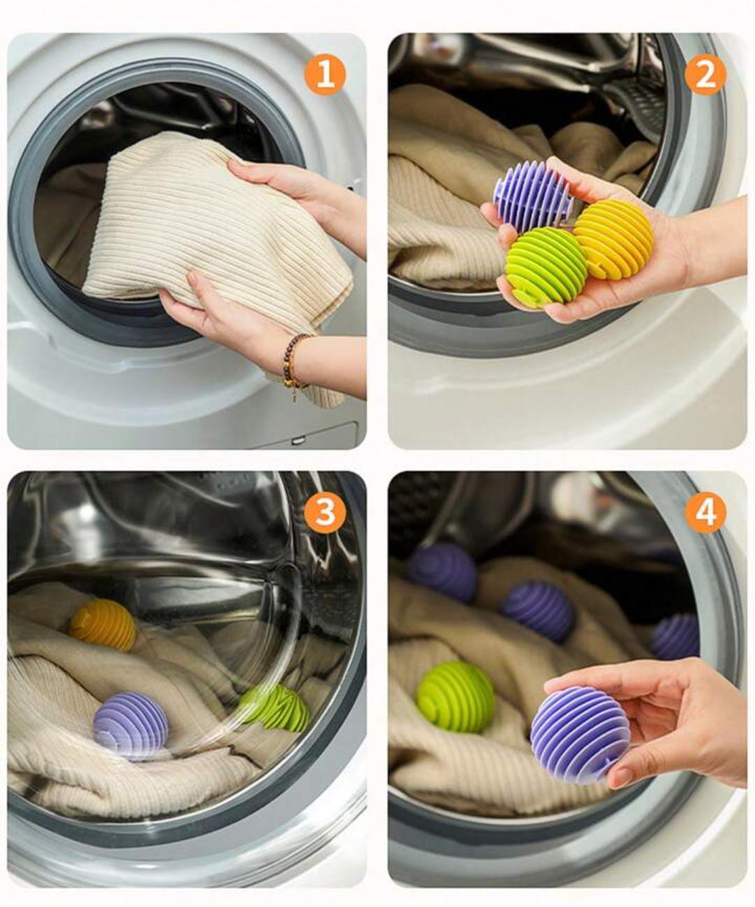 Reusable Silicone Laundry Balls – Pet Hair Remover for Clothes