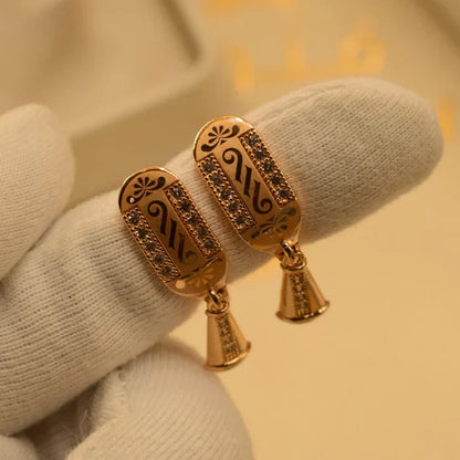 Gorgeous Unique Design Gold Plated Earrings