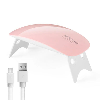 Imported China 6W Mini Nail Dryer Machine Portable 6 LED UV Manicure Lamp